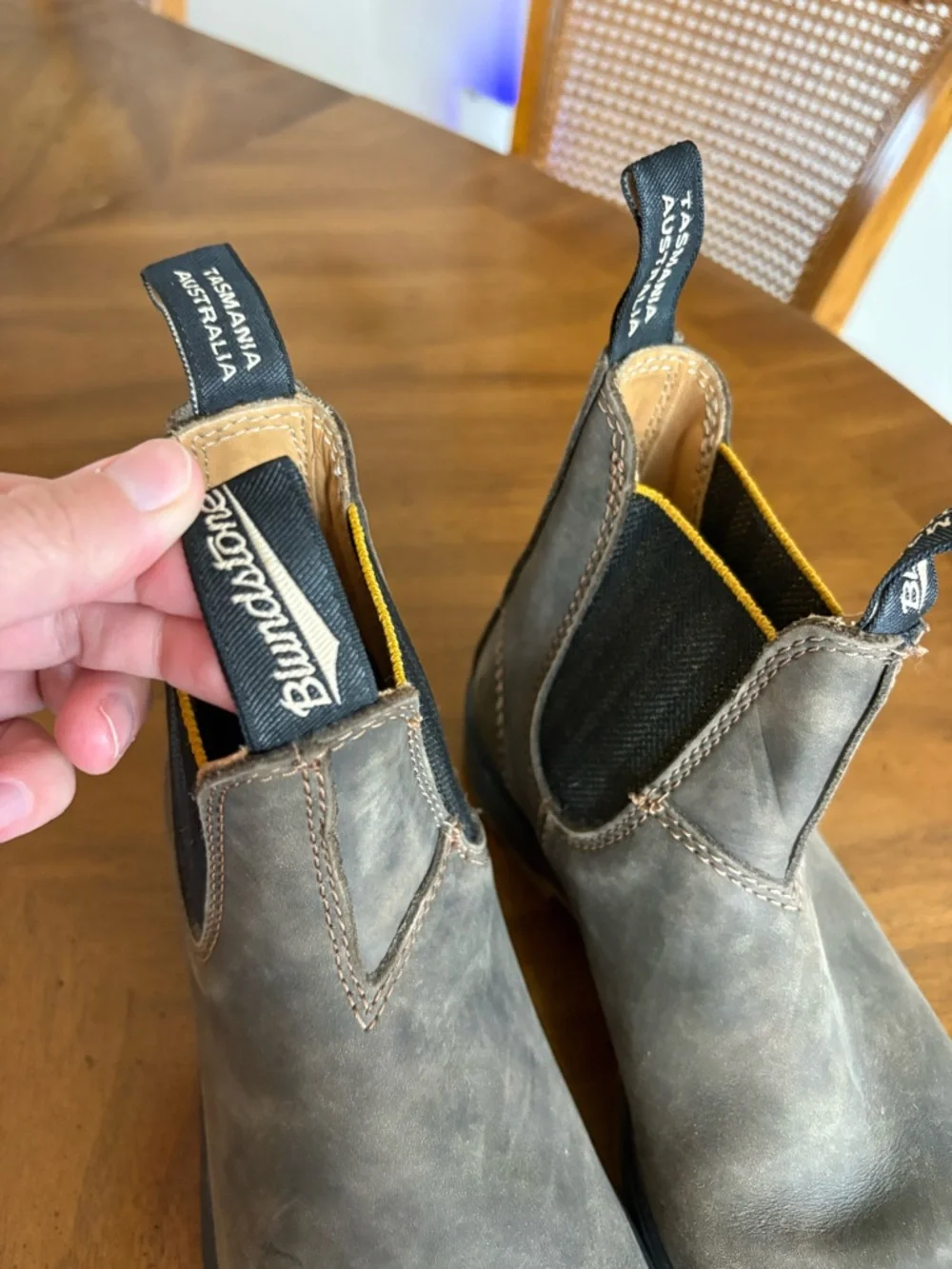 Blundstone Boots- Rustic Brown/Mustard-Black - Picture 5 of 9